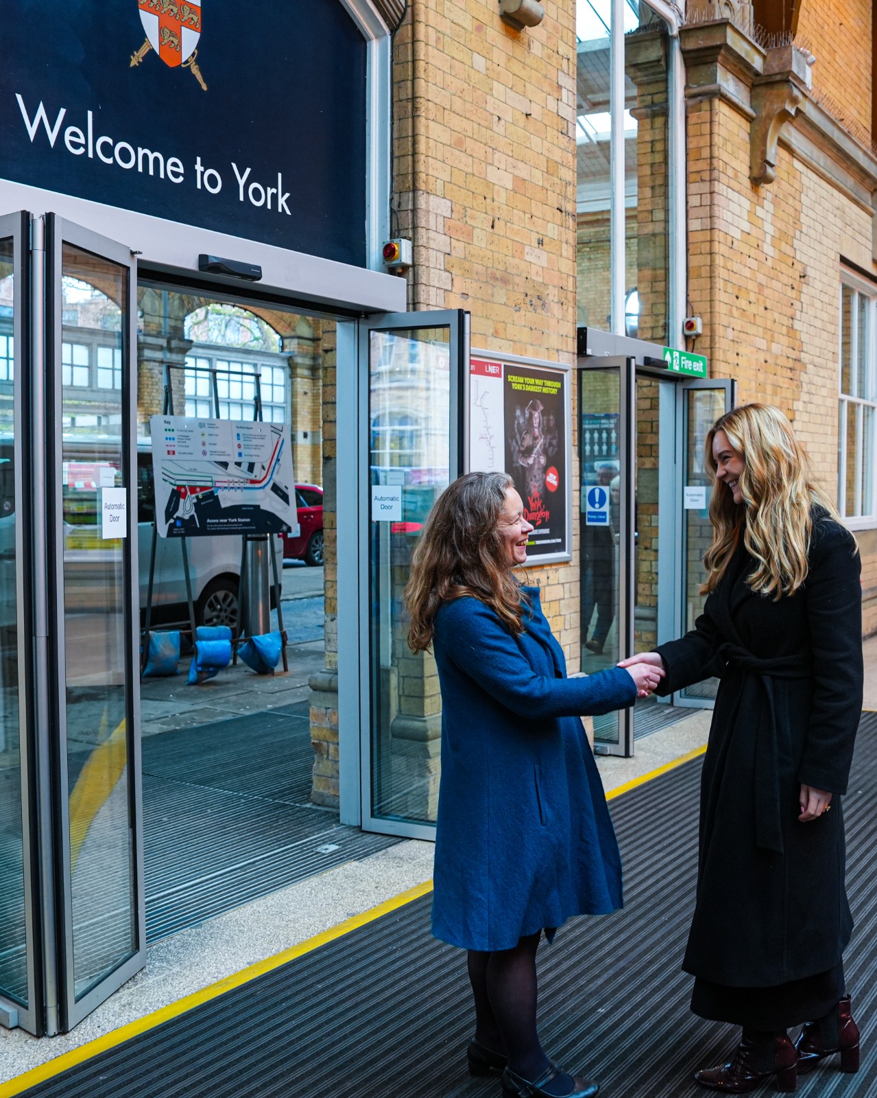 Minister with GBC CEO, Jenny Herrera