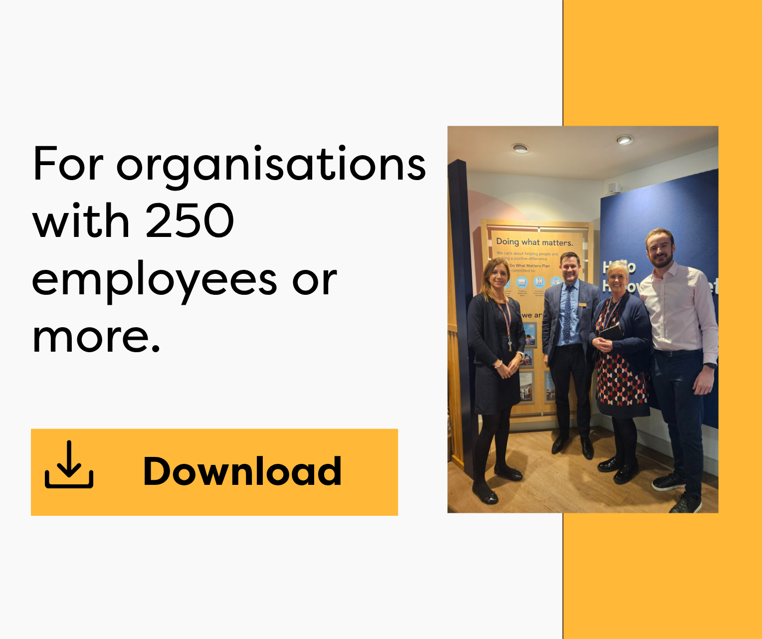 Guide to Good Business Charter accreditation for organisations with 250 employees or more. 
